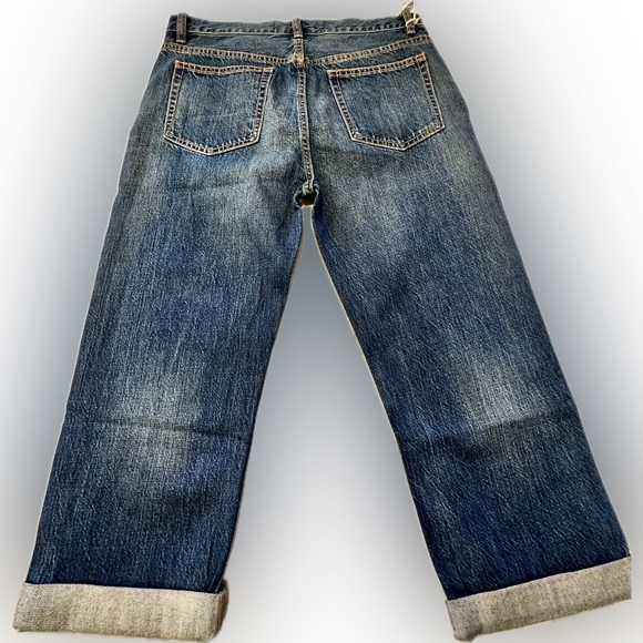 NWT $248 Marc by Marc Jacob Annie boyfriend jeans crop button front size 27 - Picture 2 of 10